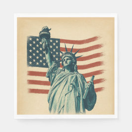 America 250 Years Liberty Patriotic Celebration Serviette