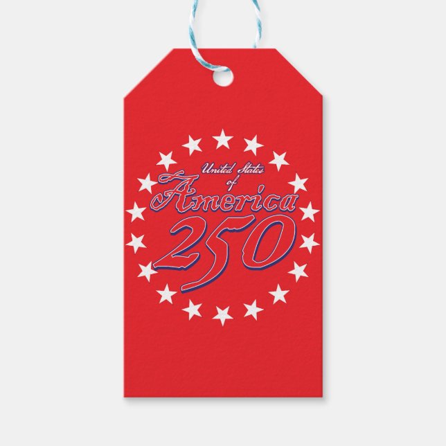 America 250th Anniversary Geschenkanhänger (Vorderseite)