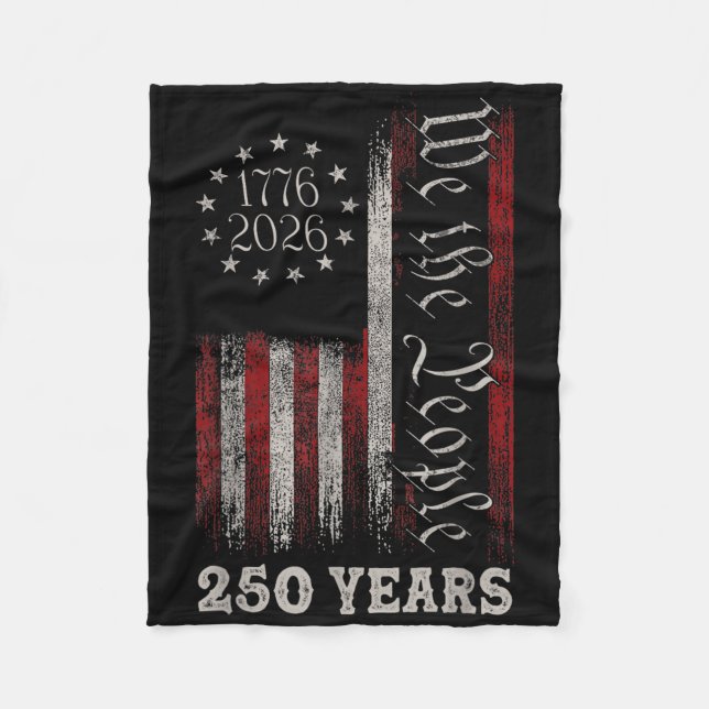 America 250th Birthday Us Flag 250 Years We The Pe Fleecedecke (Vorderseite)