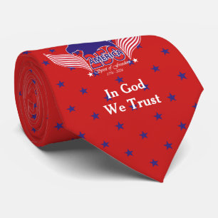America 250th - Geist der Freiheit - Rote Blaue St Krawatte