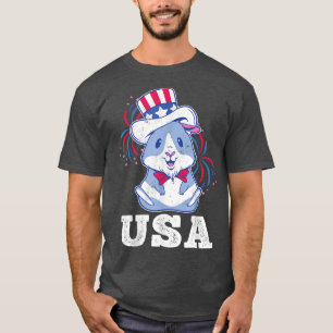 America American Guinea Hamster Pig USA 4th Of Jul T-Shirt