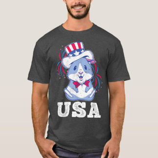America American Guinea Hamster Pig USA 4th Of Jul T-Shirt