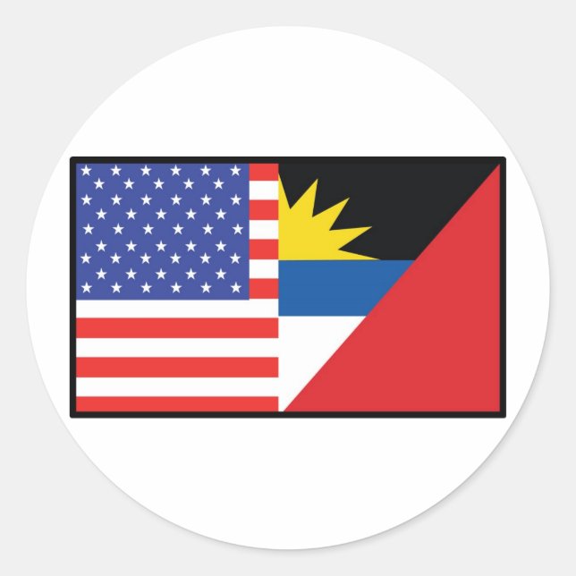 America Antiqua Barbuda Runder Aufkleber (Vorderseite)
