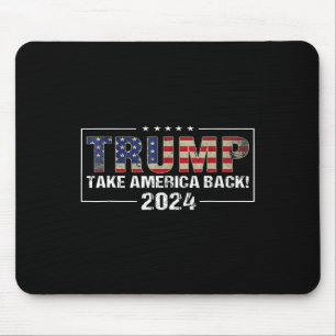 America Back American Flag Trump 2024 Men Women Gi Mousepad