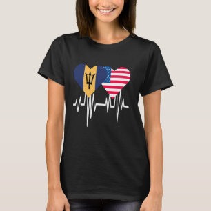 America Barbados Paares Herz T-Shirt