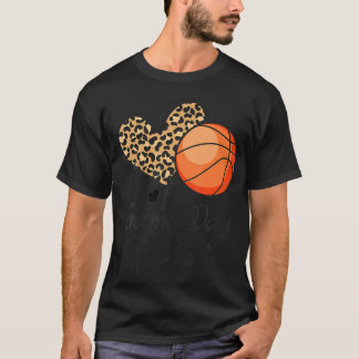 America Basketball Game Day Vibes Basketball Mom L T-Shirt