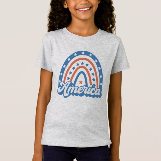 America Boho Retro T-Shirt (Vorderseite)