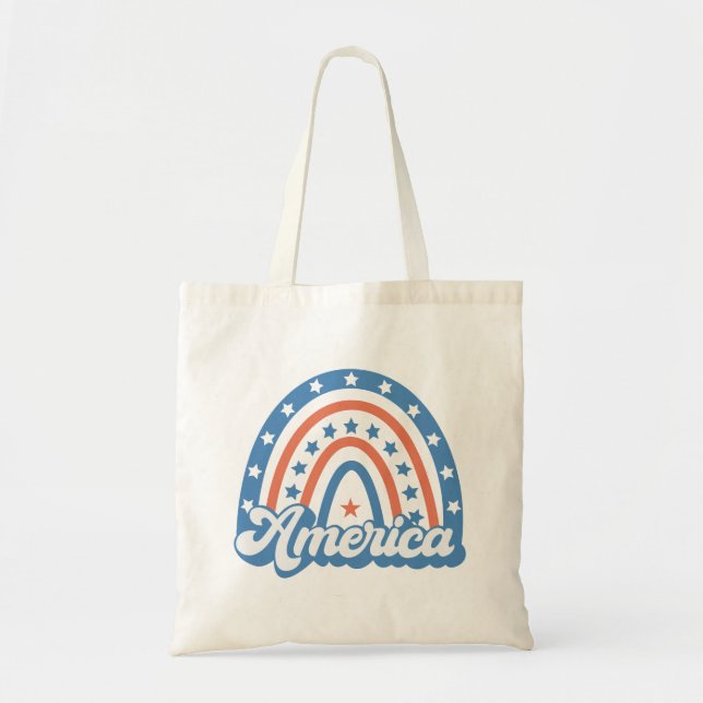 America Boho Retro Tragetasche (Vorne)