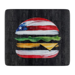 America Burger (Schwarze Malerei Nr. 2) Schneidebrett