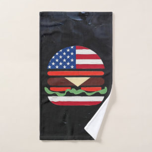 America Burger (Schwarze Malerei Nr. 4) Handtuch