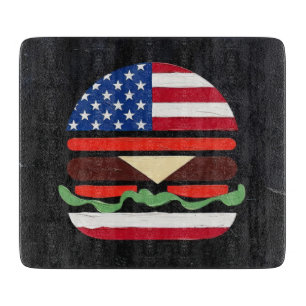 America Burger (Schwarze Malerei Nr. 4) Schneidebrett