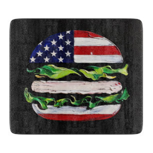 America Burger (Schwarze Malerei Nr. 5) Schneidebrett