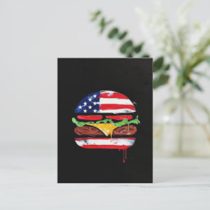 America Burger (Schwarze Malerei Nr. 6) Postkarte