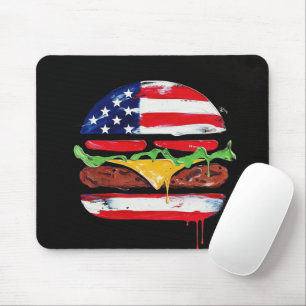 America Burger (Schwarzes Gemälde Nr. 6) Mousepad