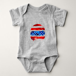 America Burger (Weiße Malerei Nr. 2) Baby Strampler