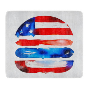 America Burger (Weiße Malerei Nr. 3) Schneidebrett