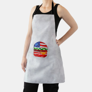 America Burger (Weißes Gemälde Nr. 1) Schürze