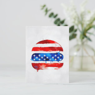 America Burger (Weißes Gemälde Nr. 2) Feiertagspostkarte