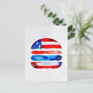 America Burger (Weißes Gemälde Nr. 3) Feiertagspostkarte