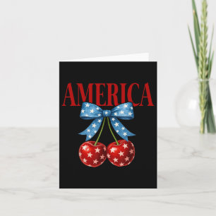 America Cherries American Flag 4. Juli Kirry Karte