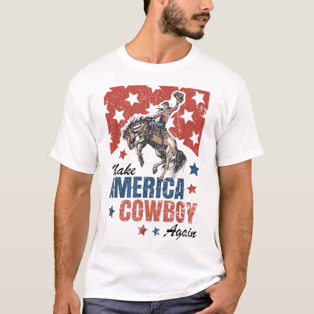 America Cowgirl Cowboy Wieder Western 4. T-Shirt (Vorderseite)