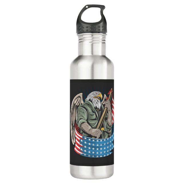 America Eagle Edelstahlflasche (Vorderseite)