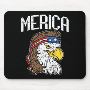 America Eagle Mähne Hemd 4. Juli Redneck Mousepad