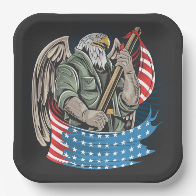 America Eagle Pappteller (Vorderseite)