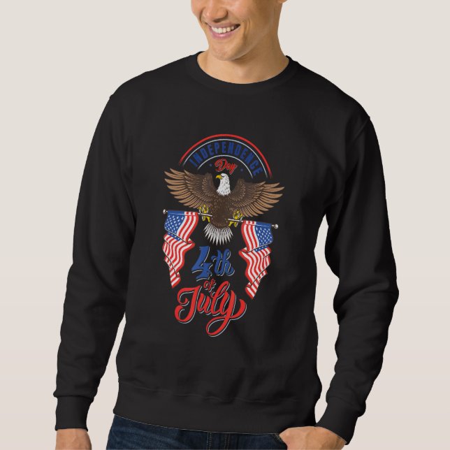 America Eagle Usa US Flag Patriotic Happy 4. J Sweatshirt (Vorderseite)