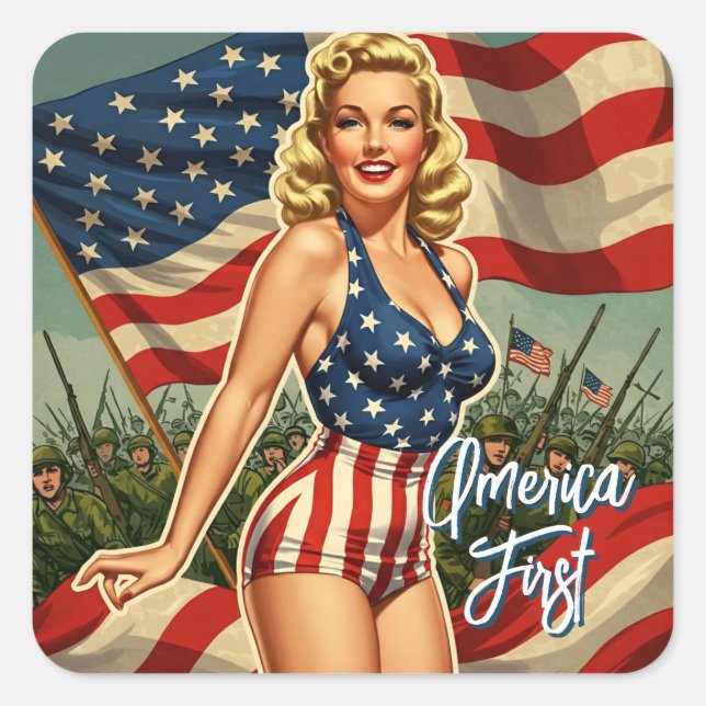 America First Rosie Stickers (Vorderseite)