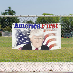 America First Trump US Flagge Banner
