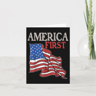 America First USA American Patriot Flag Memorandum Karte