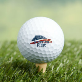 America First USA Flag Golfball
