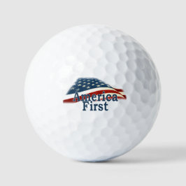 America First USA Flag Golfball