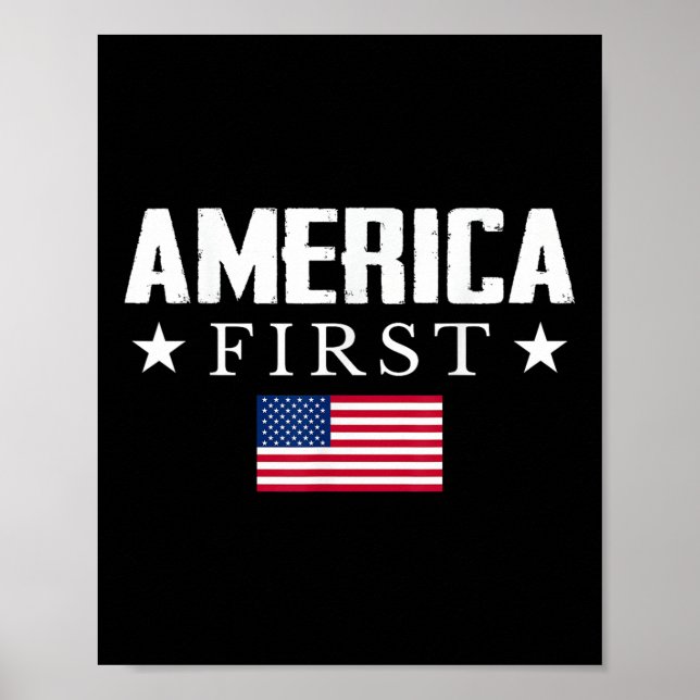 America First USA Flag Poster (Vorne)
