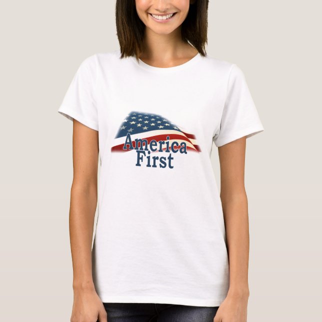 America First USA Flag T-Shirt (Vorderseite)