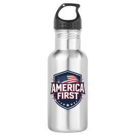 America First - Water Bottle Edelstahlflasche
