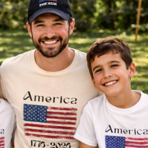 America Flag 1776 to 2026 USA 250th Anniversary 