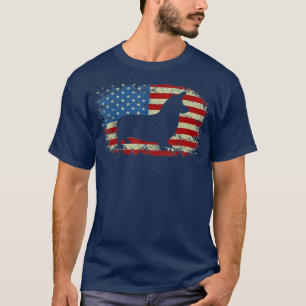 America Flag Best Corgi Vater Ever Fathed Day Dog T-Shirt