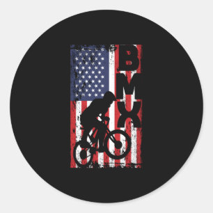 America Flag BMX Rennen Extremsport Rad Runder Aufkleber
