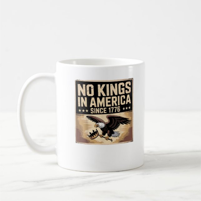 America Flag  Decor No Kings In America Since 1776 Kaffeetasse (Links)