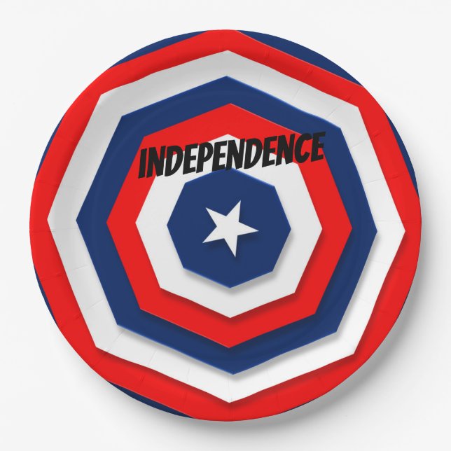 America Flag Design Pappteller (Vorderseite)