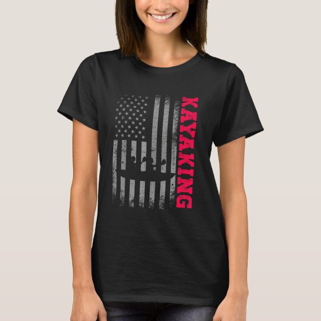 America Flag Kayak   For Men Women T-Shirt (Vorderseite)