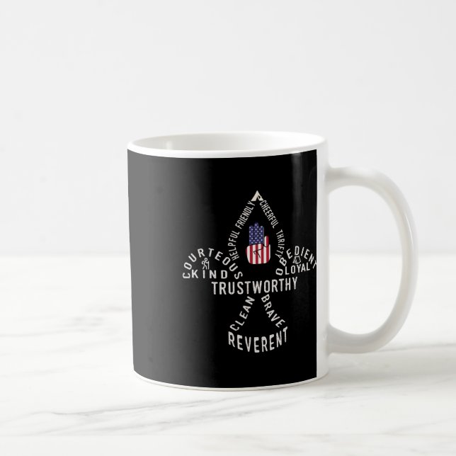 America Flag Scouting Law  Kaffeetasse (Rechts)