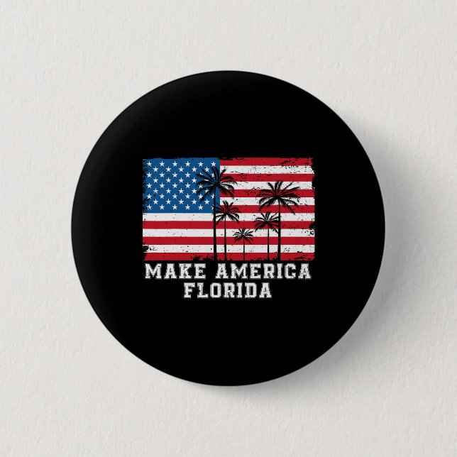 America Florida Desantis 2024 Trump Desantis Elect Button (Vorderseite)