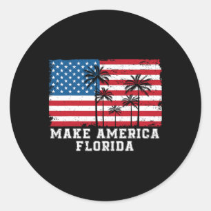 America Florida Desantis 2024 Trump Desantis Elect Runder Aufkleber