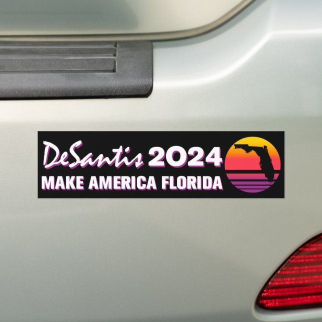 America Florida Retro DeSantis 2024 Autoaufkleber (Auf Auto)