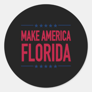 America Florida Runder Aufkleber