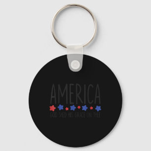 America Gott Goss Seine Gnade Über Dich Tee 4. Jul Schlüsselanhänger
