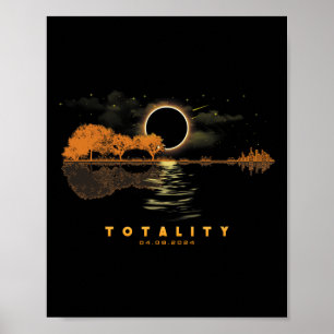 America Guitar Totality 04 08 24 Total Solar Eclip Poster